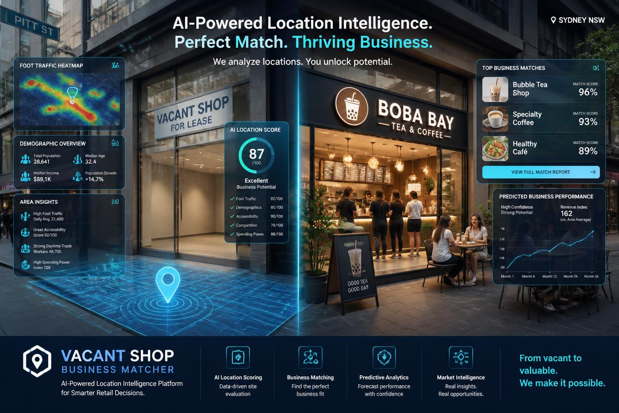 Commercial centre assessed through local business vitality signals
